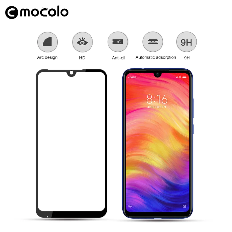 Mocolo закаленное стекло для xiaomi Redmi Note 7 Защита экрана полное покрытие 9H стеклянная пленка для xiomi Redmi Note7 глобальная передняя крышка