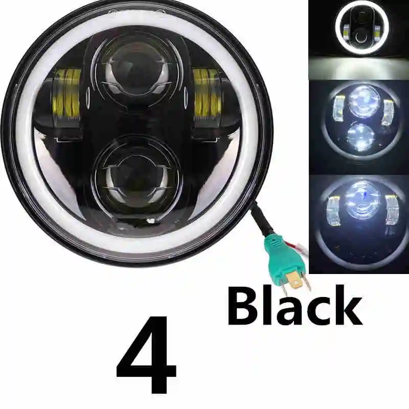 5 3/" светодиодные фары мотоцикла для светодиодных фар DRL angel eye led 5,75" для sportster 883