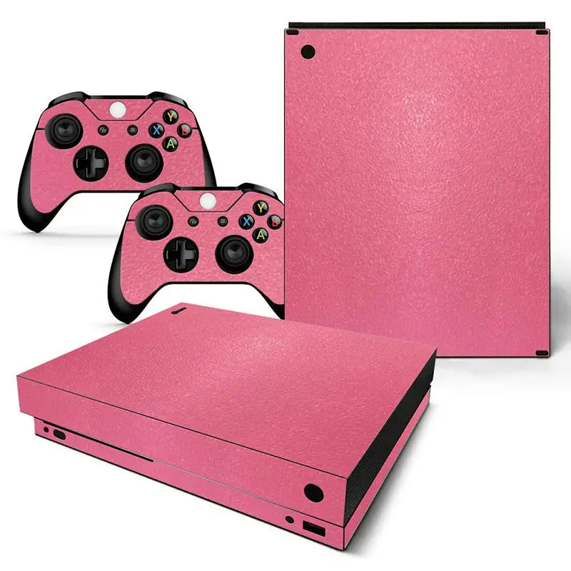 Новое поступление кожи Стикеры Виниловая наклейка для Xbox One X кожи Наклейки с консоли и контроллер - Цвет: TN-XboneX-pink
