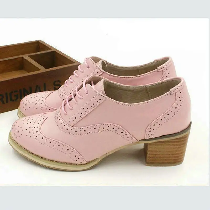 Грубые тонкие туфли в британском студенческом стиле Размеры 33, 41, 42, 43, Брок, женская обувь на толстом каблуке женские оксфорды в стиле ретро с резным узором