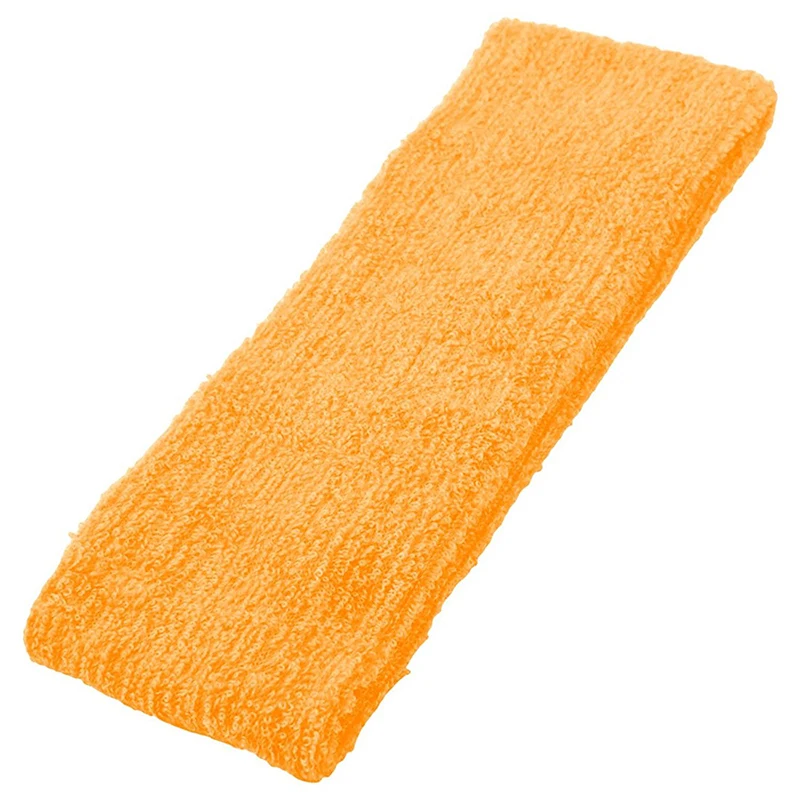 

Lady Orange Terry Elastic Fabric Headband Wellness Bathing Hair Band 2 pcs