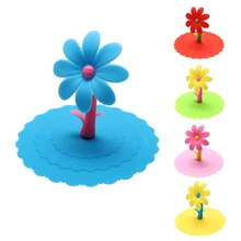 Hot Cute Sunflower Lace Dustproof Reusable Silicone Cup Lid DIY Free splicing Thermal Insulation Cup Cover Seal Cover