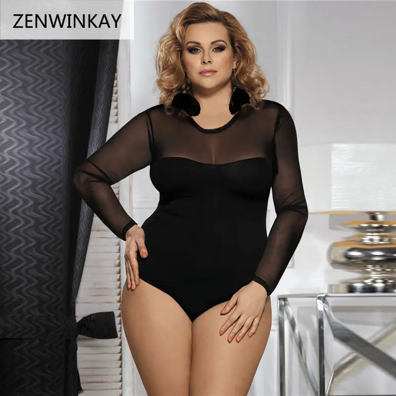 

Women Sexy Lingerie Nightwear Mesh Long Sleeve Babydoll Sleepwear Teddies Bodysuits Erotic Wear Porno Costumes Sex Clothes 3XL