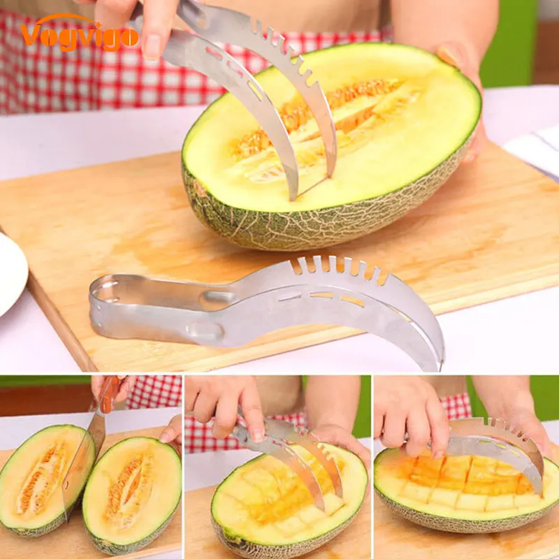 

VOGVIOG New Arrival Stainless Steel Fruit Watermelon Divider Gadget Kitchen Tools Melon Slicer Fruit Kitchen Accessories