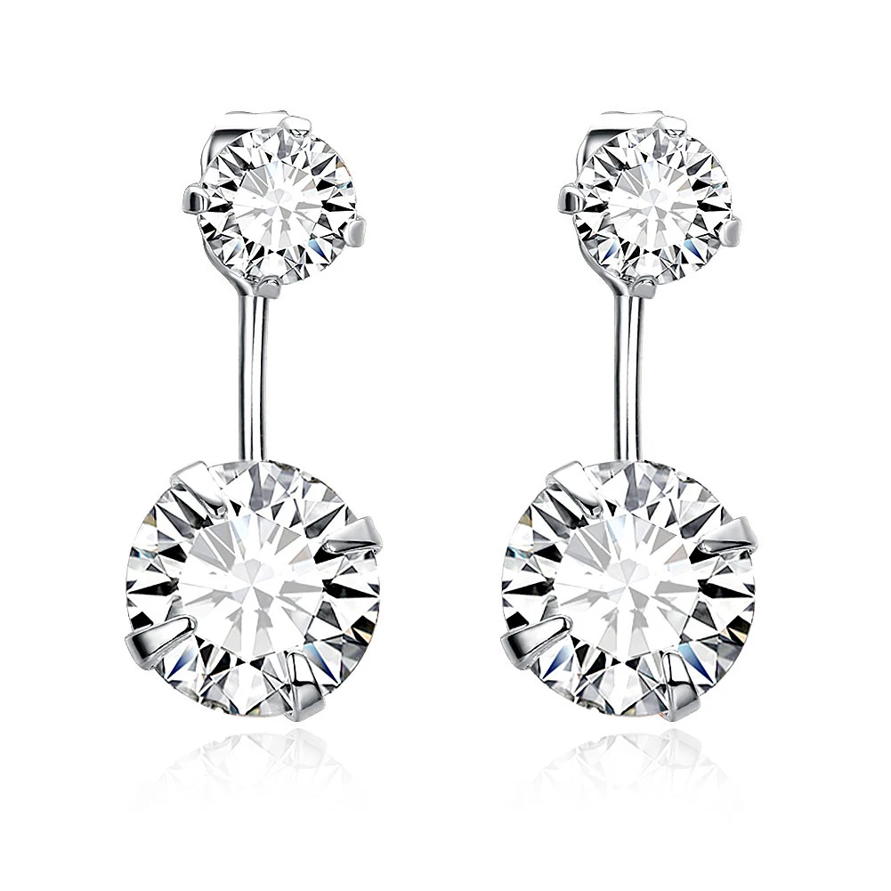 Fashion Dangle Earrings for Women Multi faced Cutting Zircon Tension