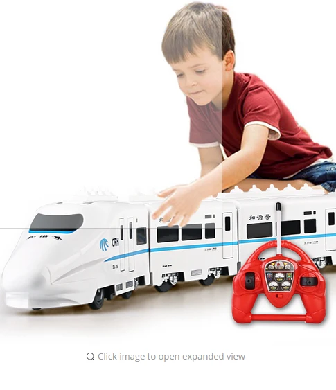 Детские радиоуправляемые игрушки 757P-006 15 1/20 всенаправленное колесо CRH Китай Электрический пульт дистанционного управления поезд высокоскоростной рельсовый локомотив