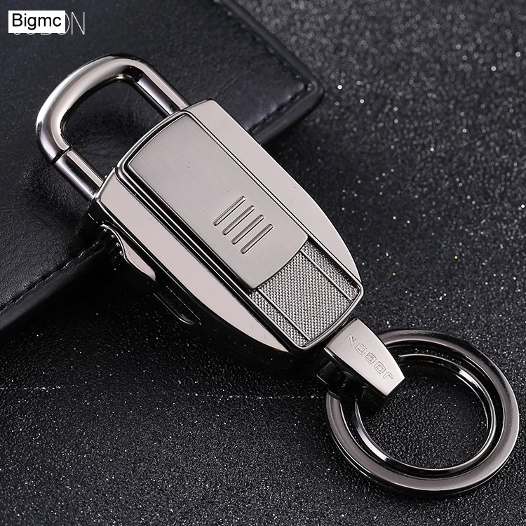 

Brand Top Metal Men Car Key Chain Women New USB charging intelligent lighter Metal Keychain Key Holder Car Key Ring K1146