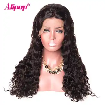 180% Density Malaysian Water Wave Wigs Remy 13x4 Lace Front Human Hair Wigs With Baby Hair ALIPOP Lace Front Wig Pre Plucked
