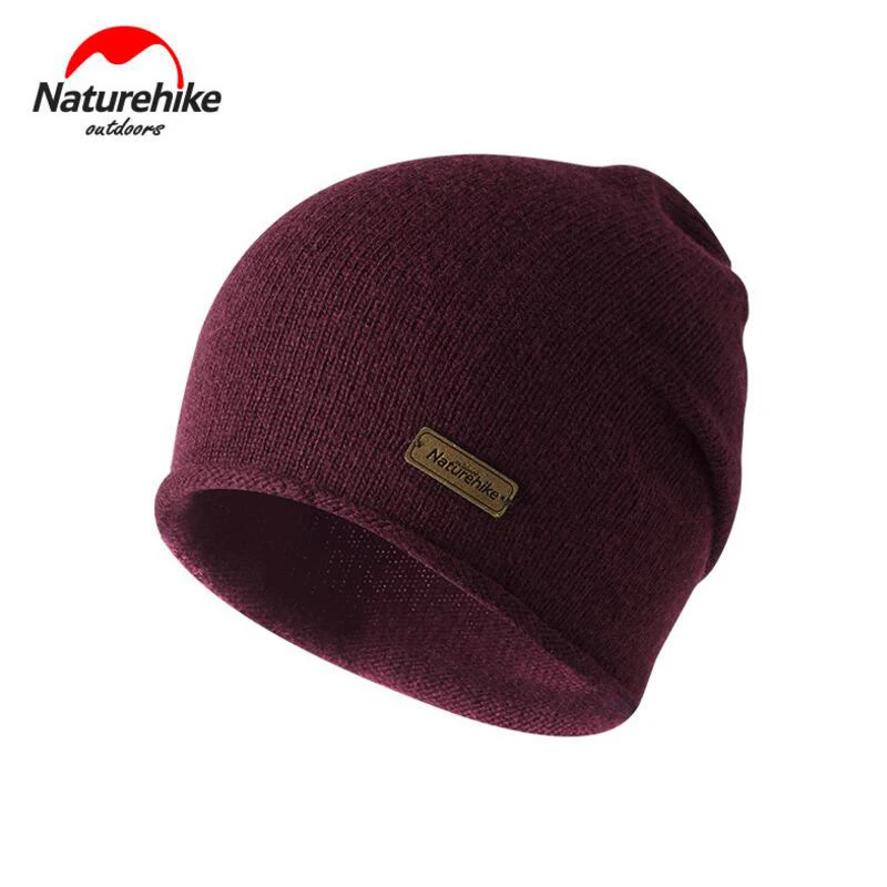 

Naturehike Women's Men's Winter Hat Wool Knit Beanies For Men Warm Hiking Cap Tourism Women windproof Hats Sports Winter Caps