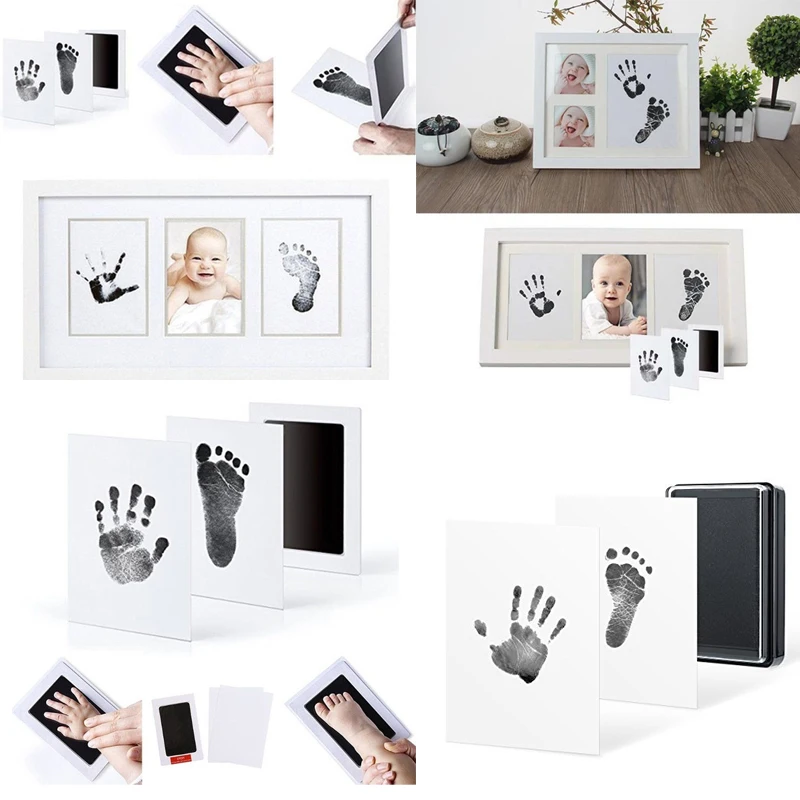 Baby Handprint Footprint Mold Pad Non-Toxic Inkless Safe Easy To Clean Newborn Photo Hand Foot Print Pad Wonderful Keepsake