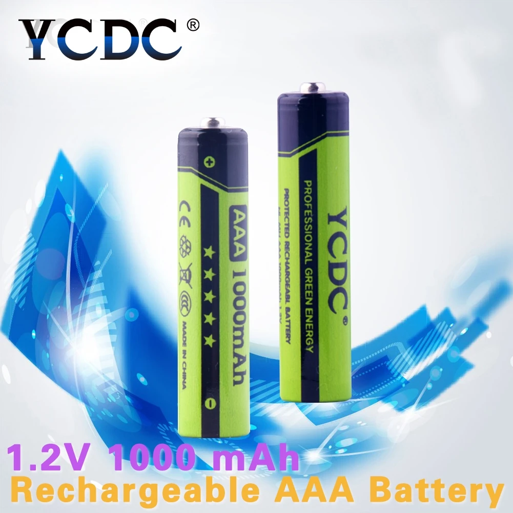 YCDC Лидер продаж! 4 шт YCDC 1,2 V AAA 1000 mAh ni-mh аккумуляторная батарея с батареей Helder Box EE6344