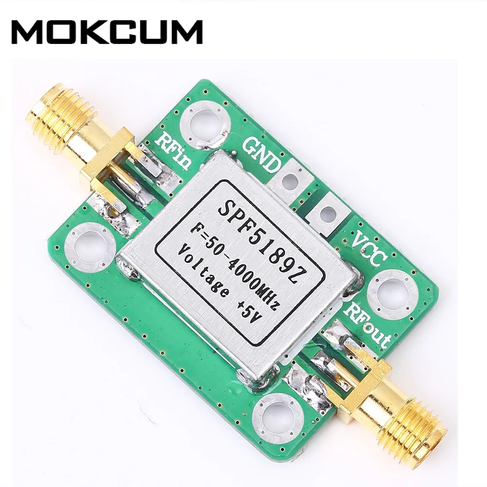 

LNA RF Amplifier Module 50-4000 MHz RF Low Noise Amplifier Signal Receiver SPF5189 NF 0.6dB with Shielding shell