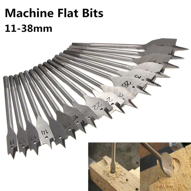 Foret à bois plat, Machine 11-38mm, foret à bois, outil à mèche, pelle plate,  tige