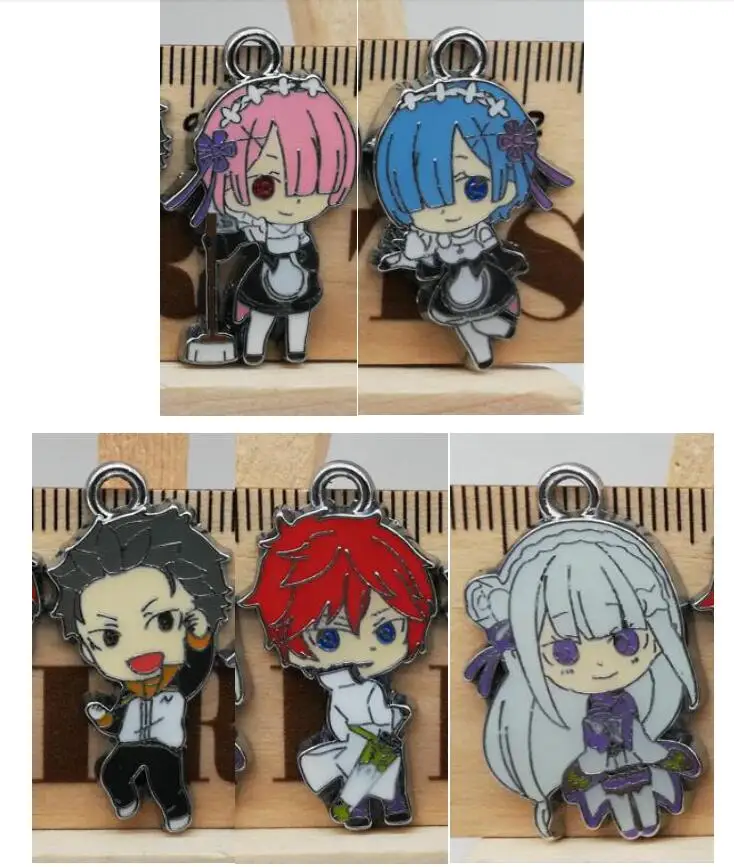 

New 10 pcs Re:Life in a different world from zero Charm Necklace/Earrings Pendants DIY Jewelry Making Accessories DD-12