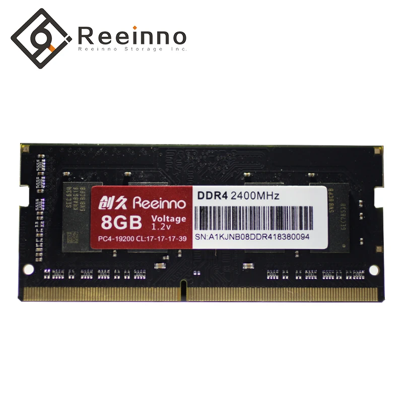 

Reeinno ram ddr4 8GB 2400MHz 1.2V NON-ECC19200MB/s 260pin Lifetime Warranty Single ram memory Factory direct supply for Laptop