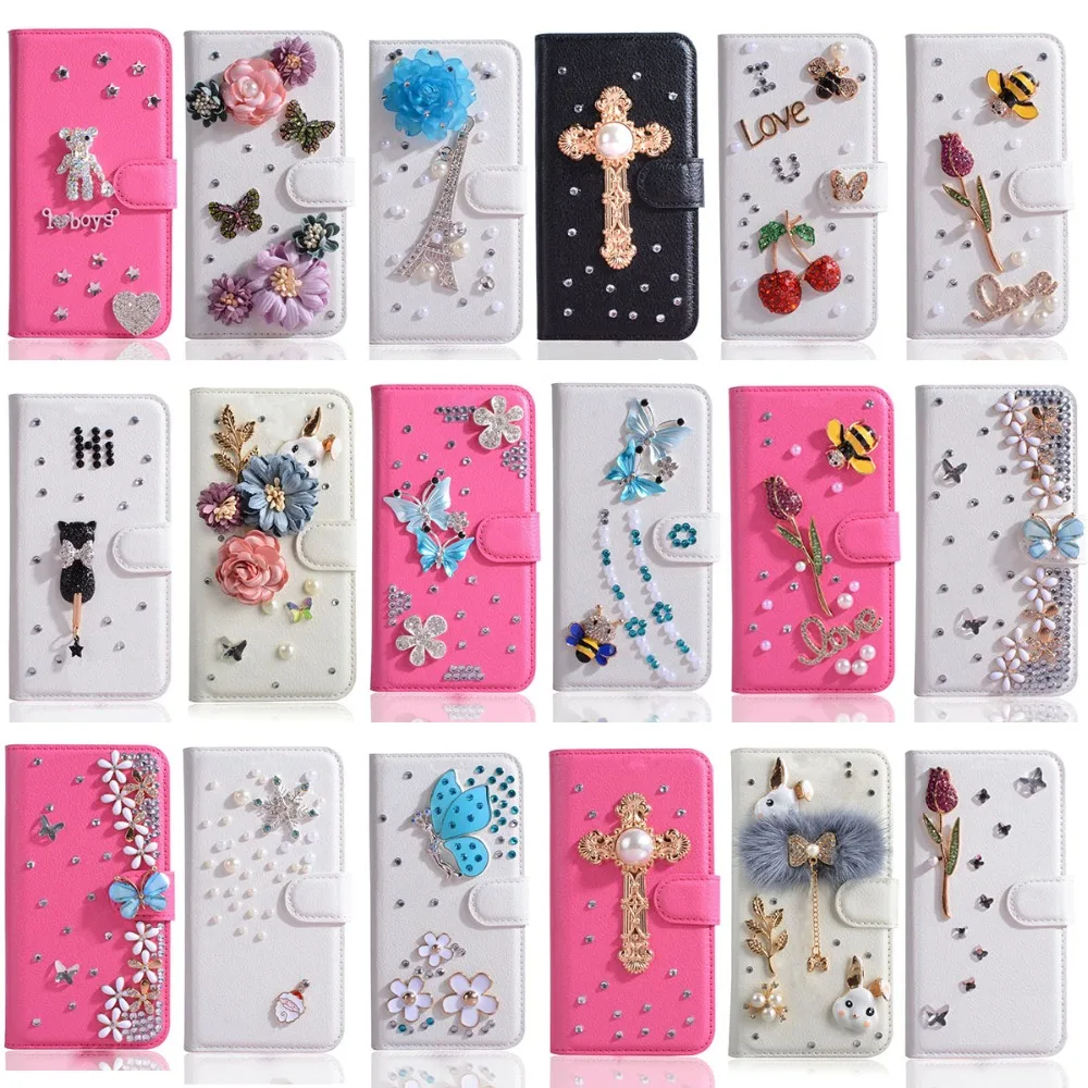 

Case Cover For Samsung S8 S9 Plus , Bling Cover Rhinestone PU Leather Flip Cover Wallet Case for Galaxy