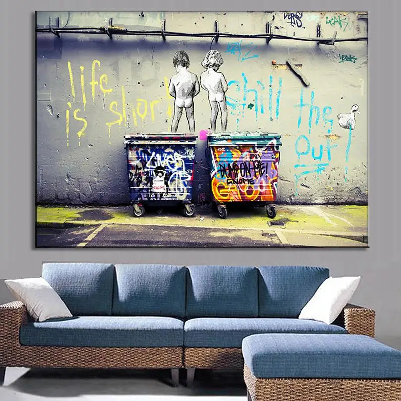 Painting Canvas Art Cheap Wall Print Home Interior Street Art Kids Painting