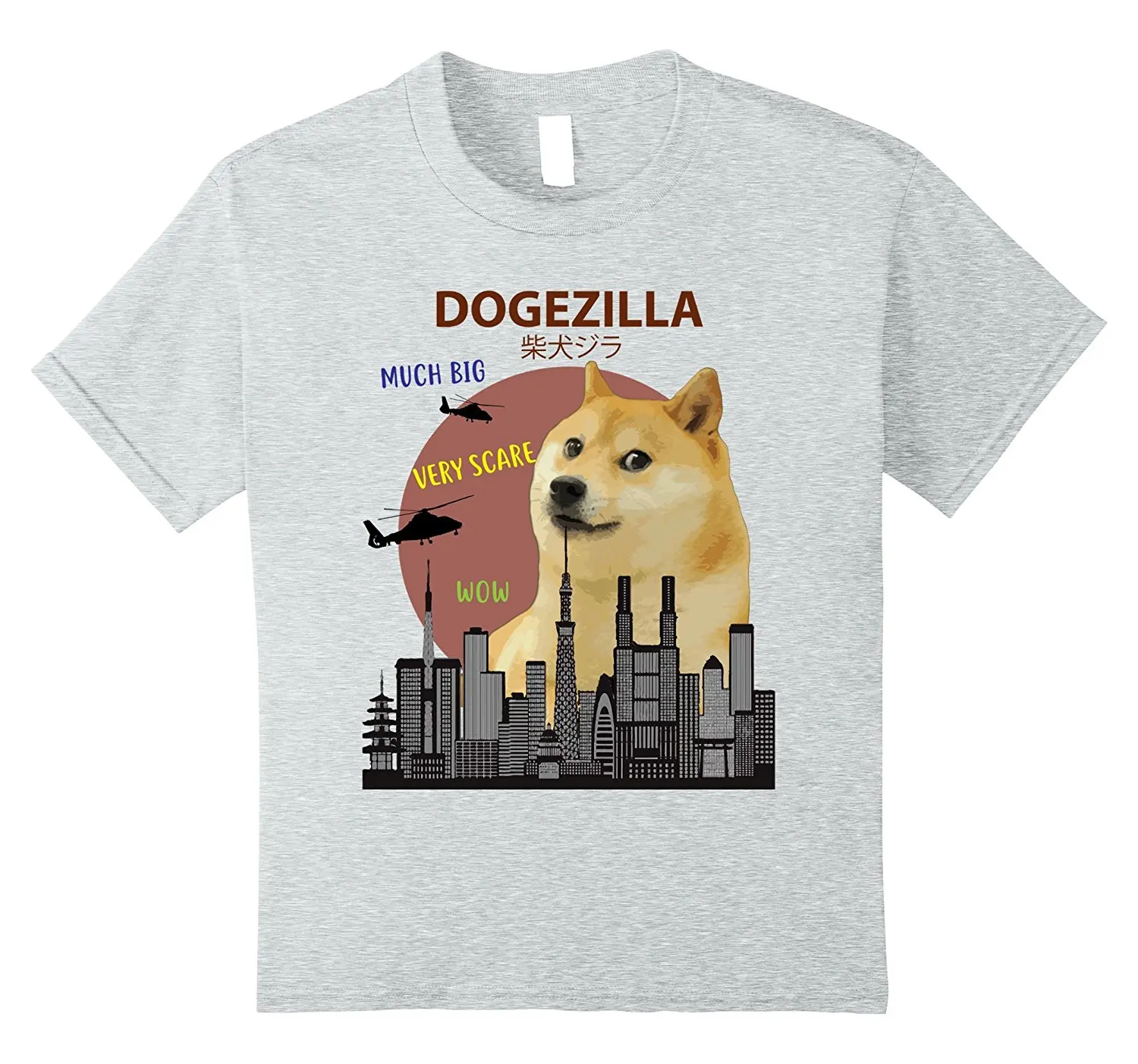2019 Hot Sale Fashion 100% Cotton Dogezilla T-Shirt | Funny DOGE MEME Shiba Inu Dog Tee Shirt O-Neck Print Tshirt Мужская одежда