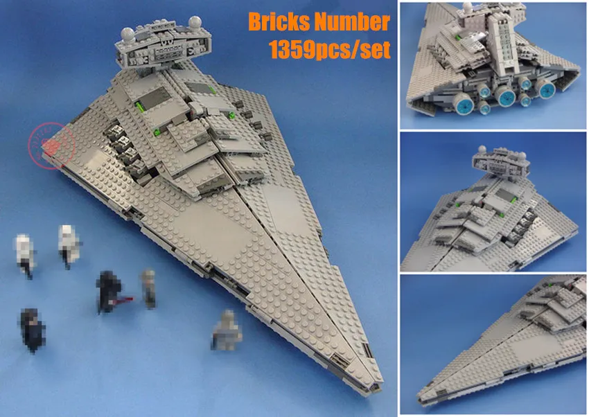 

New Star fighter The Star Destroyer Set fit legoings star wars fighter model Building Blocks Bricks Toys diy 75055 kid Gifts