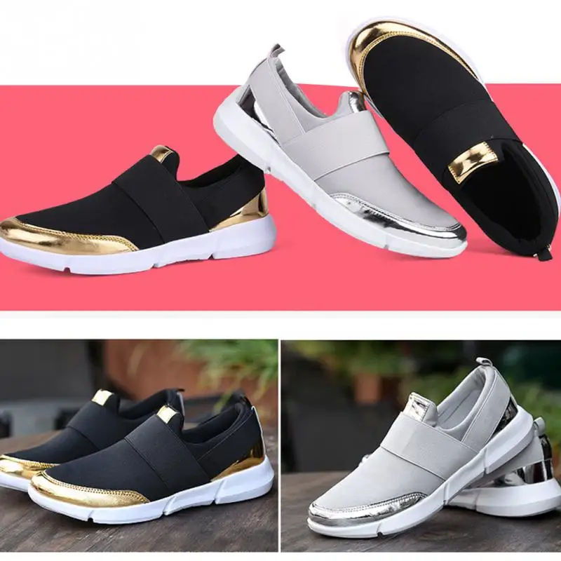 

2018 New Women Casual Shoes Breathable Light Feet Slip on Flat Shoes Girls Students Leisure Comfortable Wild Flat Shoes