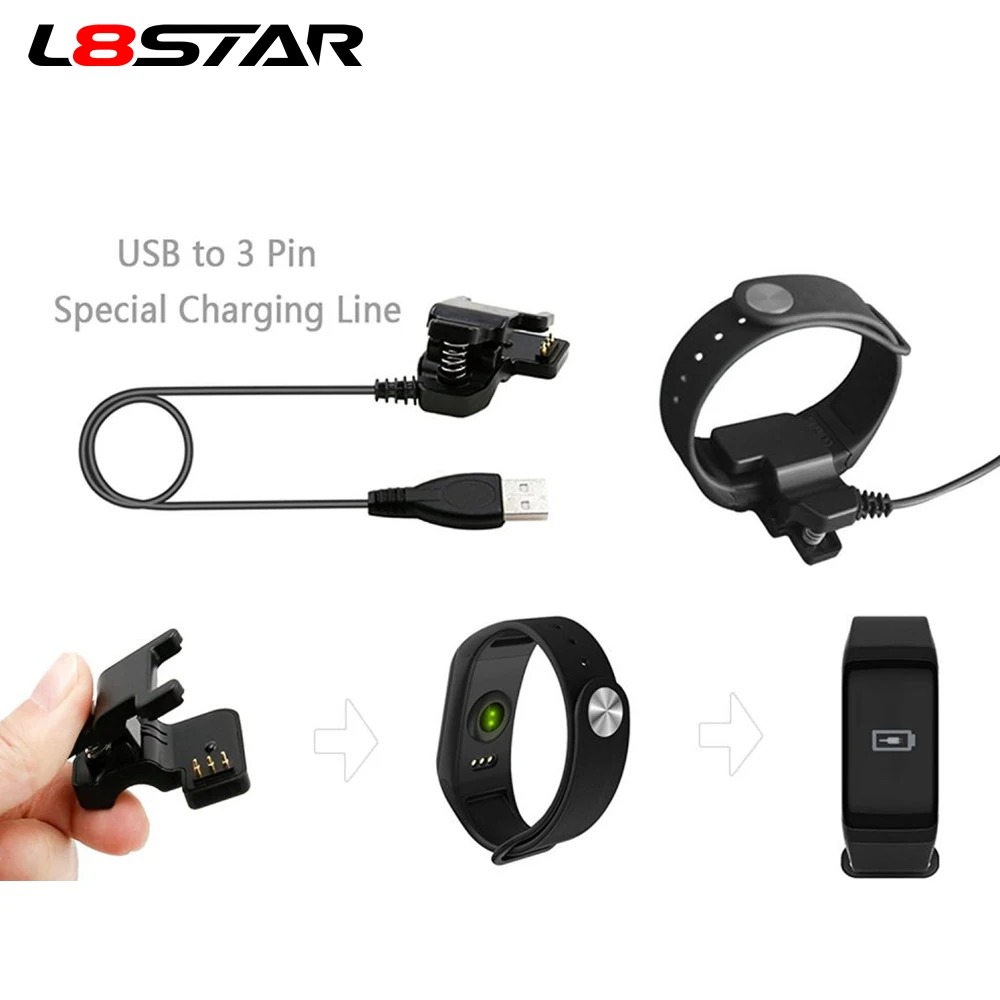L8STAR HUACP R3 F1 R11 смарт заряжатель USB браслета кабель оригинальный для зарядки 3 pin