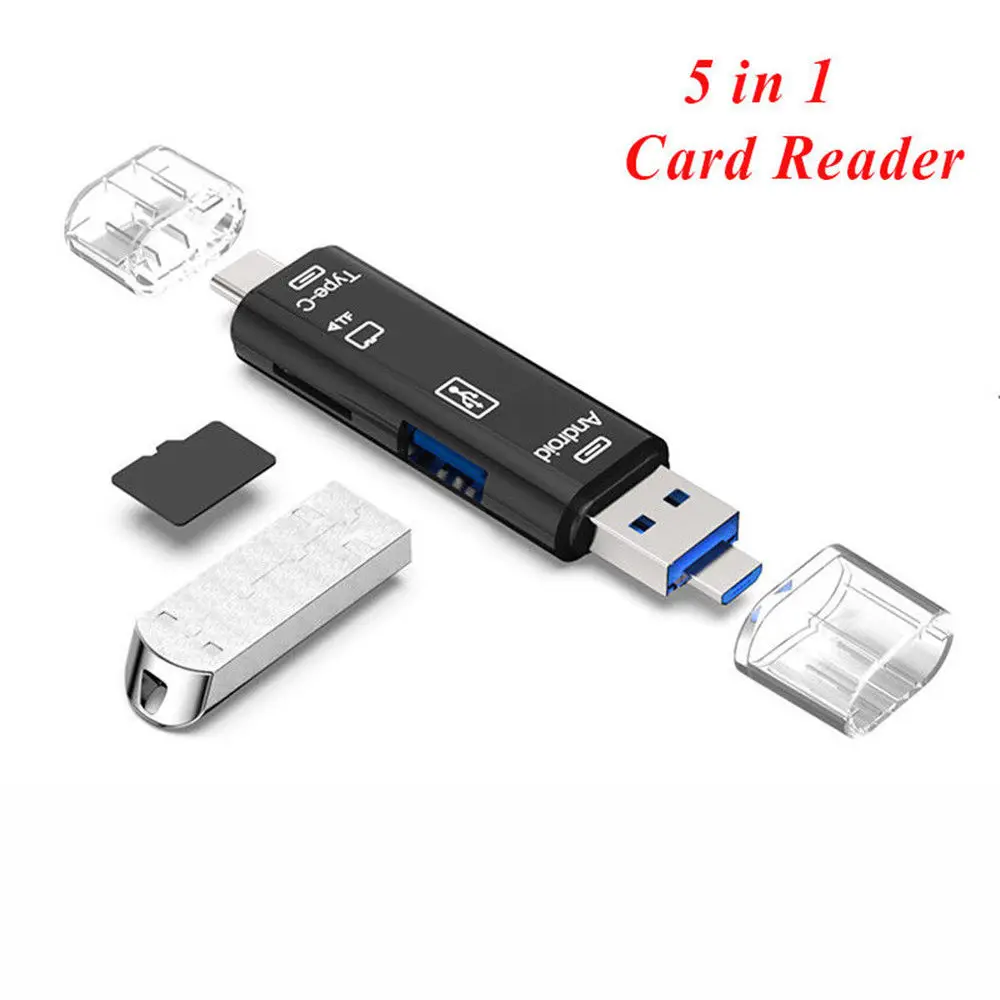 242.44руб. 37% СКИДКА|Type C & Micro USB 5 в 1 OTG кардридер флеш накопитель высокоскоростной USB2.0 Универсальный OTG TF/SD карта для Android телефона компьютера|Считыватели карт памяти| | - AliExpress