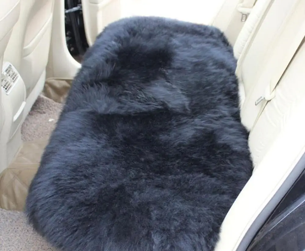 Натуральный мех, комфорт, аутентичная пушистая овчина, чехол для сидения автомобиля, мягкая подушка для сидения автомобиля, изготовленная из австралийской шерсти, для автомобиля - Название цвета: ON.2-1