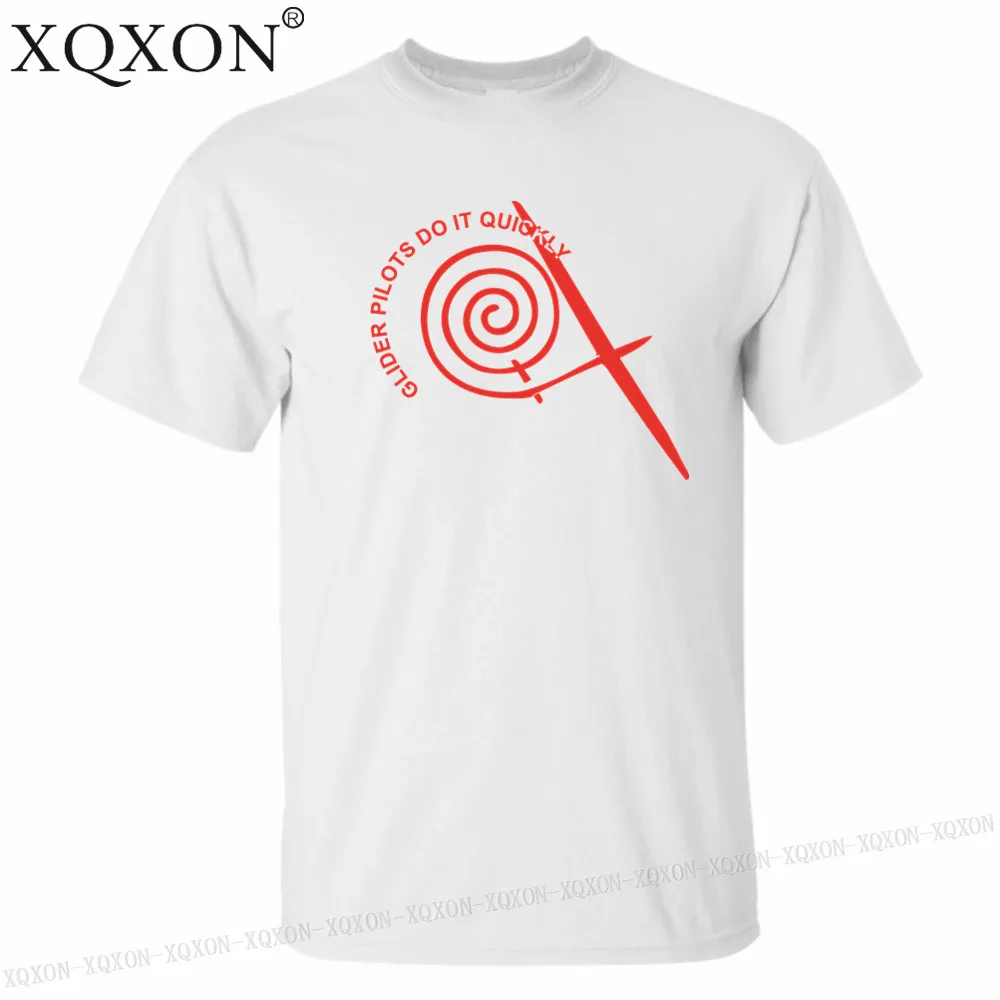 XQXON- хлопковая футболка Летняя Новинка с коротким рукавом планер пилоты сделать это быстро Футболка мужская футболка Топы K140 - Цвет: White