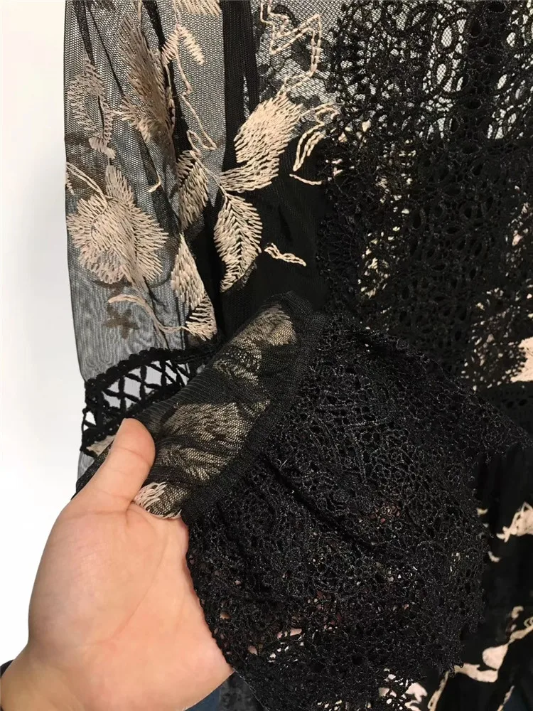 FOMOLAYIME Женское Vestidos Новое весеннее платье с вышивкой