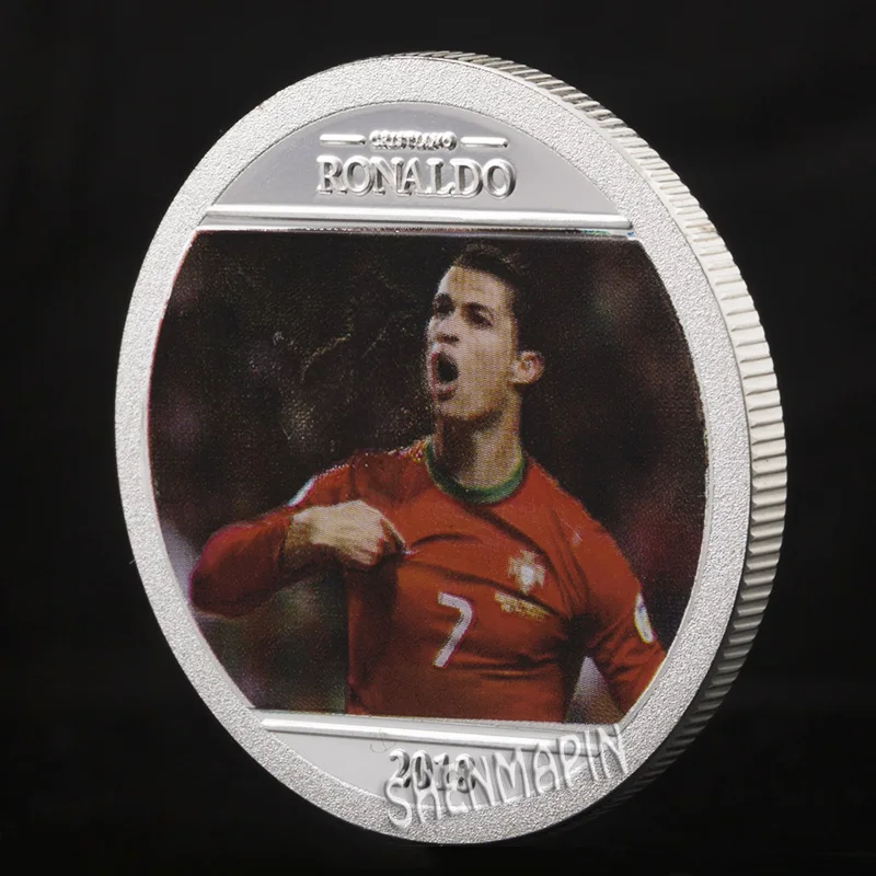 Чехол с изображением Криштиану Роналду памятная монета чемпионата мира по футболу Лига чемпионов Золотые; серебряные коллекционные монеты команда Португалии по футболу