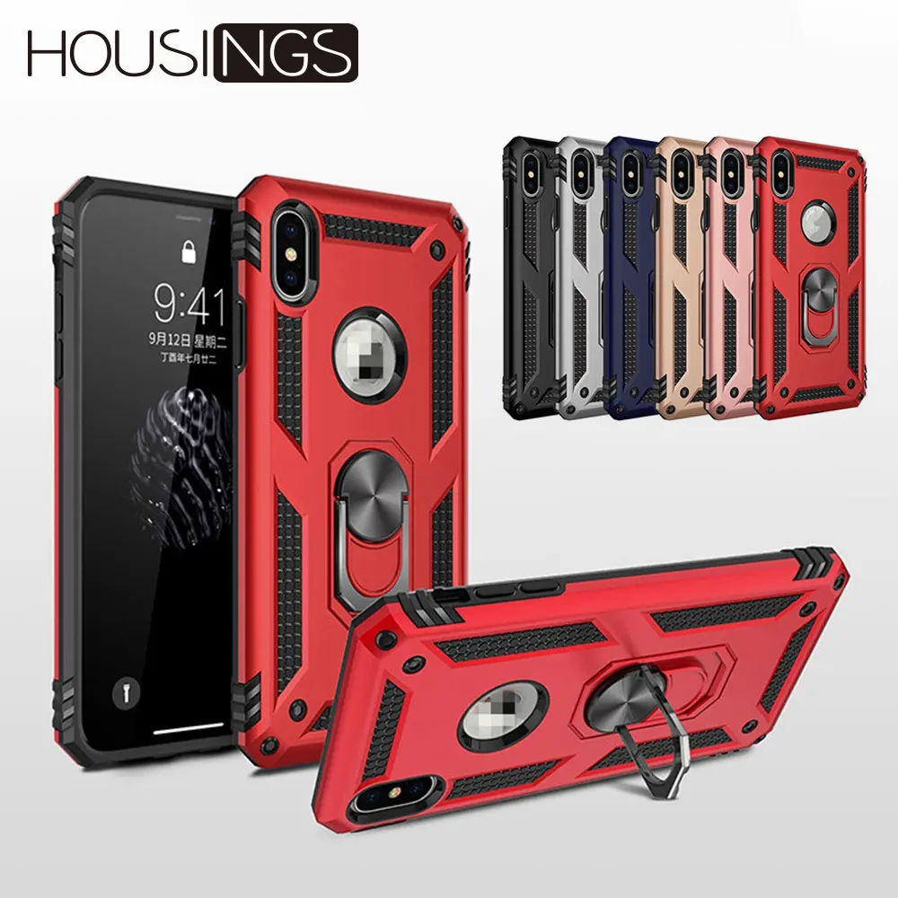 

Housings Magnetic Phone Case For iPhone XR Xs Max Case Shockproof Armor Car Ring Stand Holder Coque For iPhone 7 6s 8 Plus Cover