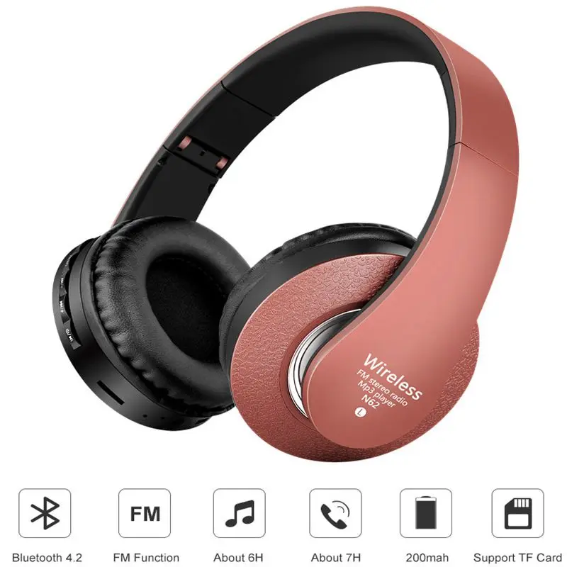

High Quality Wireless Bluetooth Headphone Multi-Function Portable Bluetooth Headset with Mic FM TF Functions for Xiaomi iPhone
