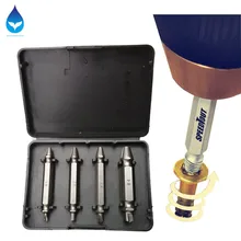 4PCS/Set Double Side Drill Out Damaged Screw Extractor Drill Bits S2 Alloy Steel Out Remover Bolt Stud Tool Kit #1 #2 #3 #4
