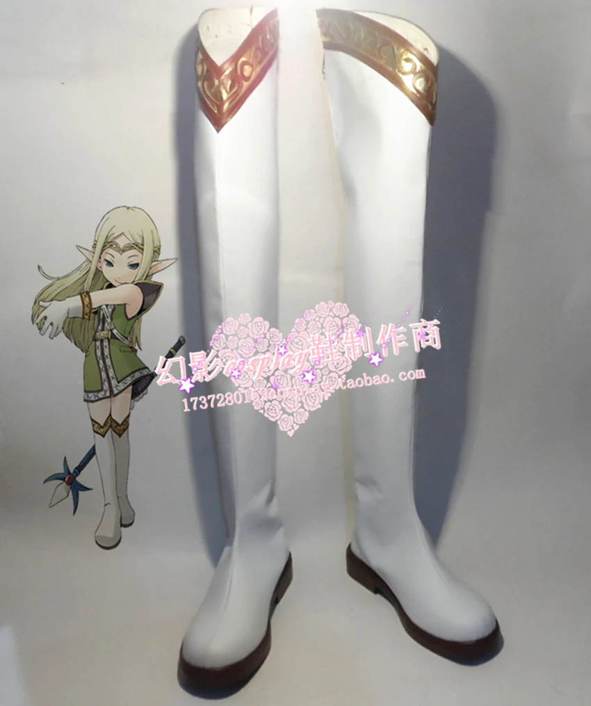 

Cross Gate Grace White Halloween Long Cosplay Shoes Boots H016