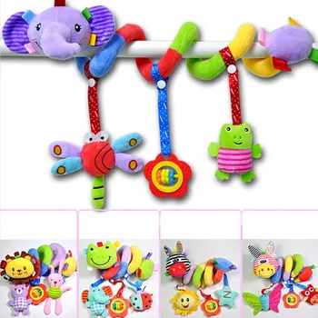 

Soft Infant Crib Bed Stroller Toy Spiral Baby Toys For Newborns Car Seat Hanging Educational Rattle Toy For Christmas Gift