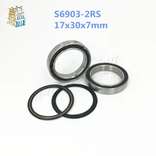 Gratis Verzending S6903-2RS S6903RS 17*30*7mm Hub rvs si3n4 hybride keramische lagers SC6903-2rs 17x 30x7mm voor fiets deel