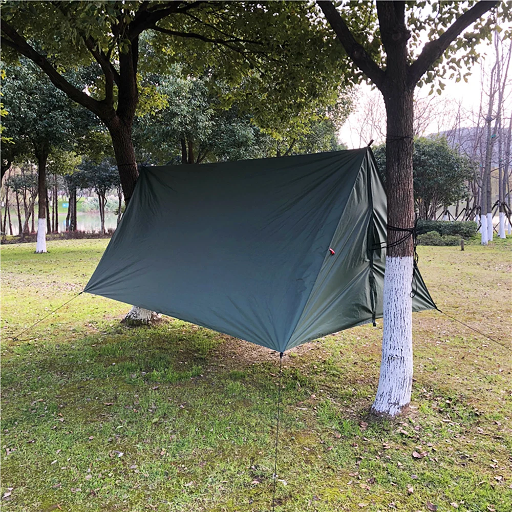 9.8ft x 9.8ft Lightweight Hammock Sun Shelter Shade Tent Tarp Awning Canopy for Outdoor Camping Hiking Backpacking Picnic