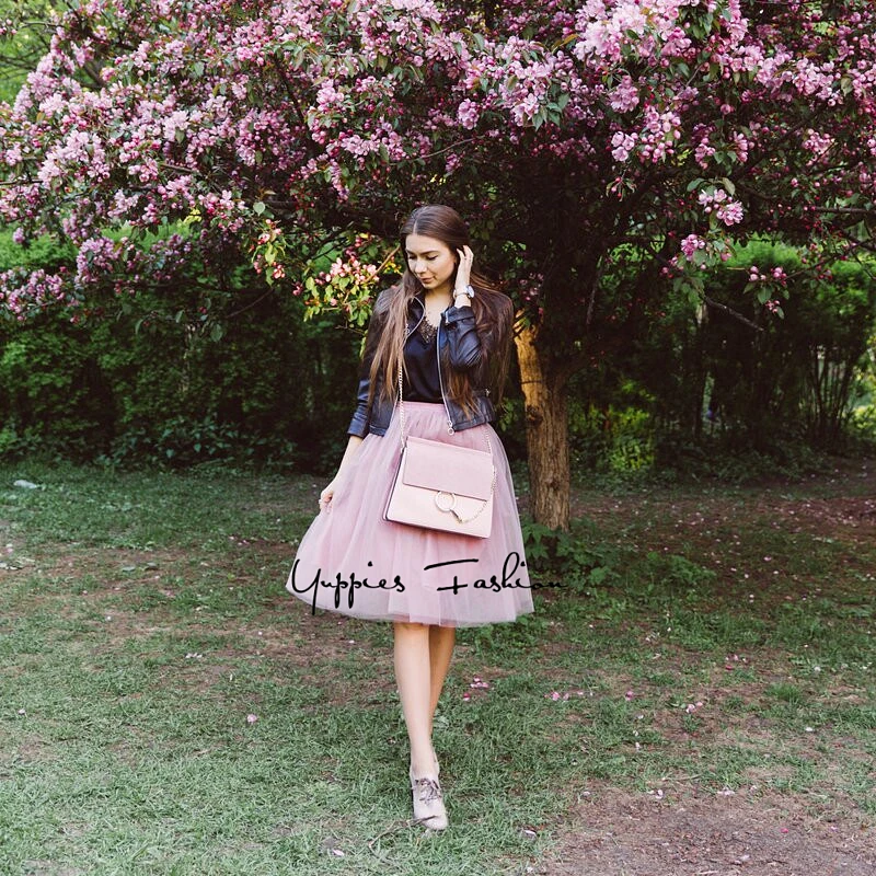 Itao Blogger Empfehlen! Yuppies Mode 7 Schichten 65 cm Lange Tüll Röcke Frauen Adult Tutu Rock Lolita Petticoat 2017 Sommer