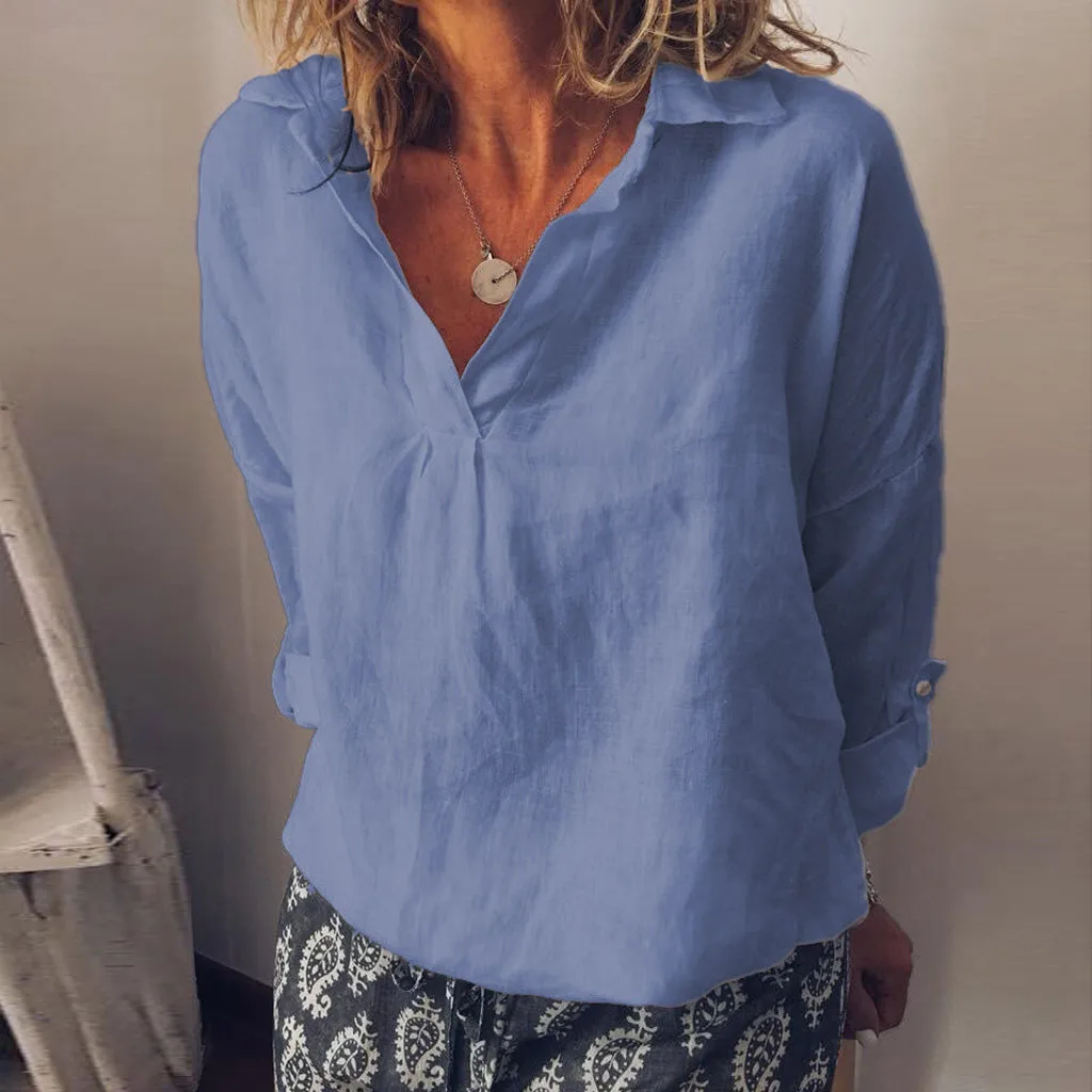 

Casual Loose Women Shirts 2019 Autumn New Fashion Collar Plus Size Blouse Long Sleeve Buttons White Shirt Women Tops Streetwear