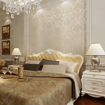 European Non Woven Metallic Modern Fl Damask Wallpaper Living European Non Woven Metallic Modern Fl Damask Wallpaper Living Room Design Vintage Textured Roll 10m 53cm In Wall Stickers From Home