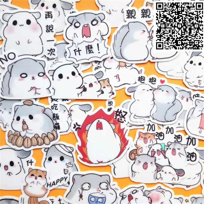 Новые модные наклейки для хомяка игрушка DIY Дневник упражнений 32 листа комплект