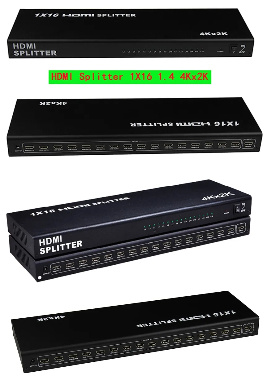 Высокое Разрешение HDMI splitter 1x16 1 в 16 с USB мультимедиа играть, поддержка HDCP 4k 1080P 3D Бесплатная доставка