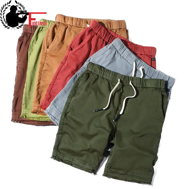 Mens Shorts 2022 Summer Casual Cotton Solid Breeches Men Hot Splice