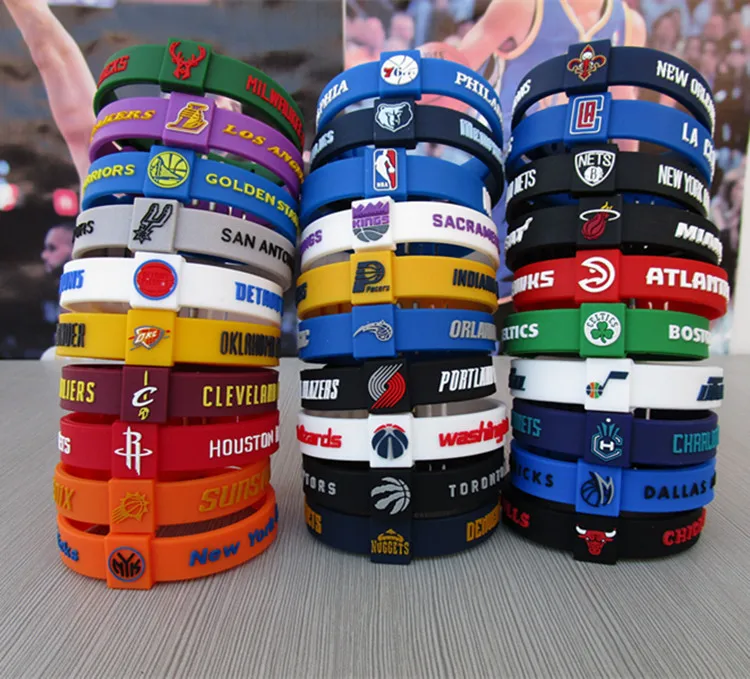 كرة سلة عالية الجودة الرياضة الطاقة سوار سيليكون سوار الطاقة معصمه كرة السلة فريق قابل للتعديل حجم بالجملة