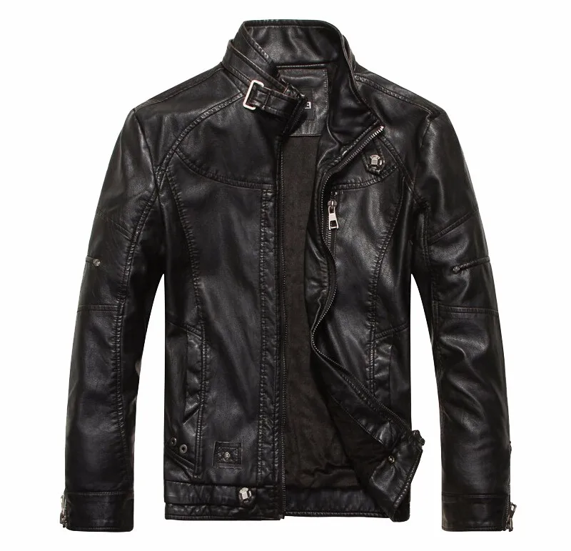 Кожаная куртка мужская Мотоциклетная Куртка jaqueta de couro masculina motoqueiro casaco мужская кожаная куртка-бомбер мужская s veste homme