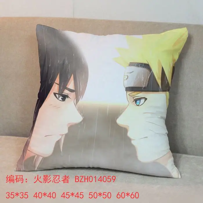 

Free Shipping Naruto Anime Cartoon Double-side Print 45*45cm Soft Stuff Square Plush Bolster Throw Pillow Cushion