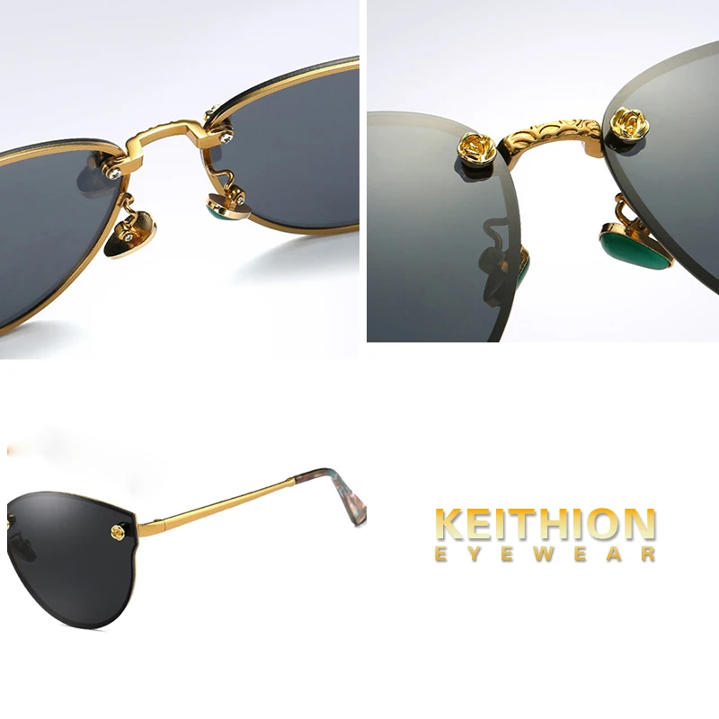 KEITHION Fashion Women Polarized Round Sunglasses Sersonality Color Film Large Frame Retouch Face Sunglasses ladies