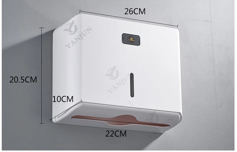 Yanjun настенный диспенсер для бумажных полотенец WC держатель для бумажных полотенец диспенсер для салфеток аксессуары для ванной комнаты YJ-8620