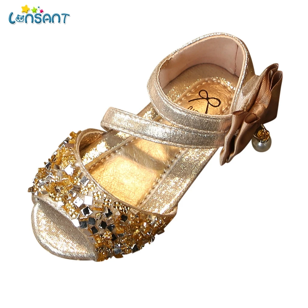 Baby Girls Bowknot Sandals Sequins Sneaker Toddler Beautiful Casual Single Shoes