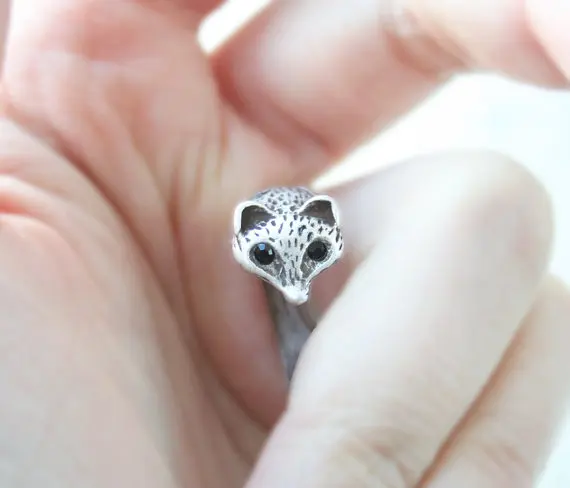 Min 1PC Fox Ring Antique Fox Jewelry Rings Comfortable Lucky Animal Ring For Men Women Gift